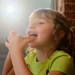 Portrait of a girl smiling