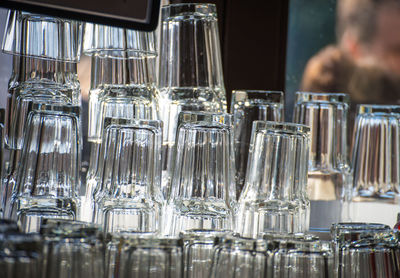 Close-up of wine glasses