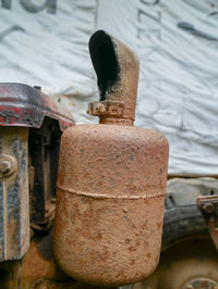 Close-up of rusty machine part