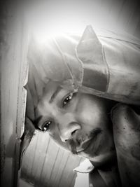 Close-up portrait of young man