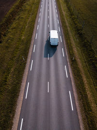 High angle view of highway