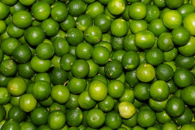 Full frame shot of green fruits for sale in market