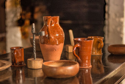 Close-up of food on table