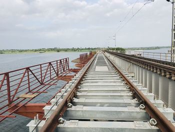 Bridge over river against sky