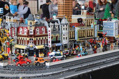 Group of people in market