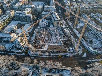 High angle view of cityscape