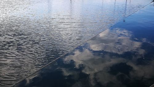 Reflection of sky in lake