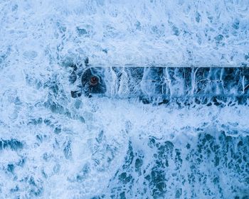 Water splashing in sea