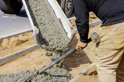 Man working at construction site