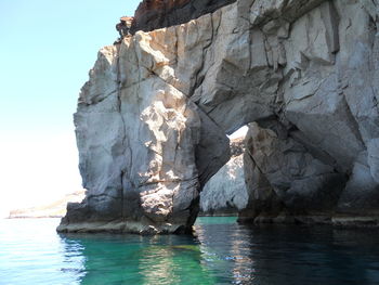 Rock formations in sea