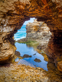 Rock formations in sea