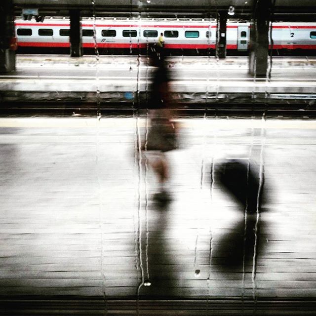 transportation, mode of transport, public transportation, railroad station platform, railroad station, rail transportation, travel, train - vehicle, railroad track, speed, land vehicle, blurred motion, motion, on the move, train, passenger train, illuminated, indoors, journey, public transport