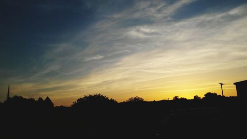 Silhouette of trees at sunset