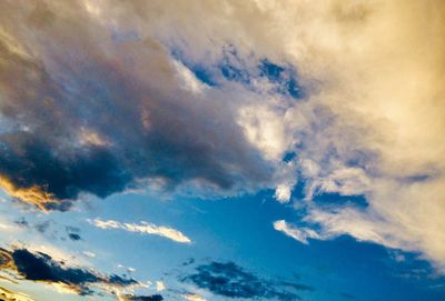 Low angle view of clouds in sky