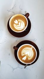 Coffee cup on table