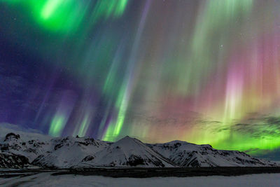 Scenic view of landscape at night