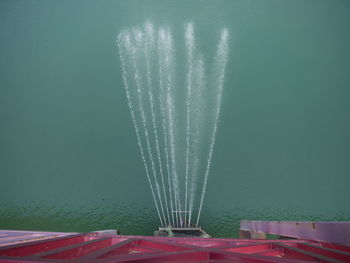 Aerial view of vapor trails in sky