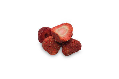 Close-up of strawberry against white background