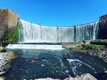 Scenic view of waterfall