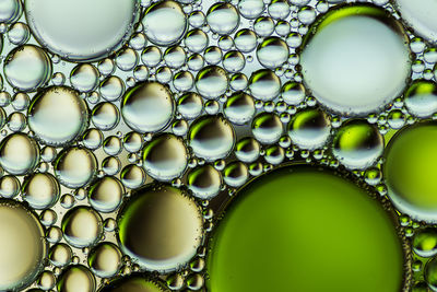 Full frame shot of bubbles in liquid