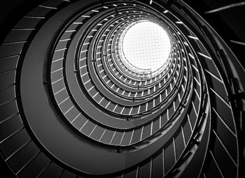 Low angle view of spiral staircase