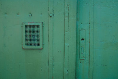 Full frame shot of closed door of building