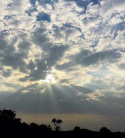 Scenic view of landscape against cloudy sky