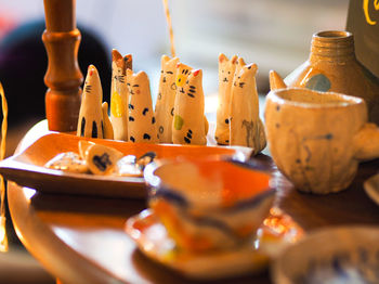 Close-up of cake on table