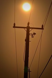Low angle view of power lines