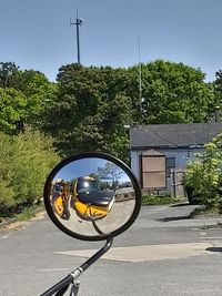 Bicycle against clear sky