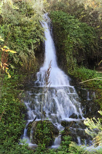 Scenic view of waterfall