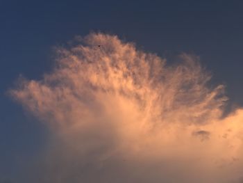 Low angle view of clouds in sky during sunset