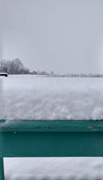 Scenic view of lake against sky during winter