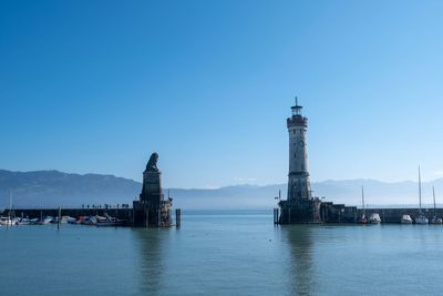 View of lighthouse lindau germany