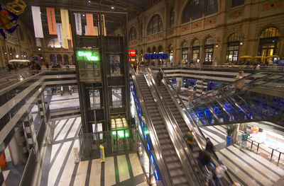 Railroad station at night