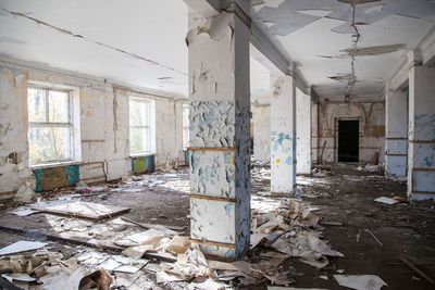 Interior of abandoned building