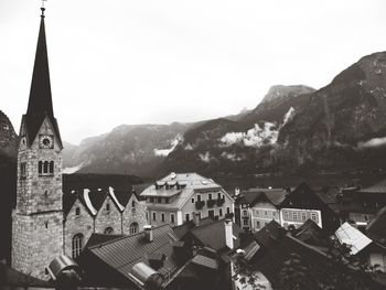 View of church against mountain range