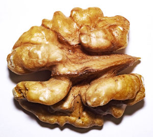 High angle view of bread in plate