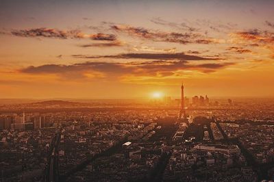 Cityscape at sunset