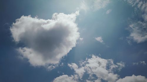 Low angle view of clouds in sky