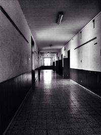 Empty corridor of building