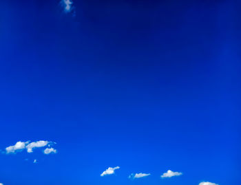 Low angle view of blue sky