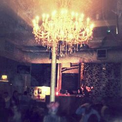 View of illuminated building at night