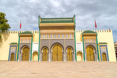 View of historical building against cloudy sky