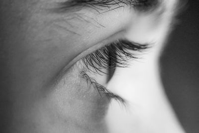 Close-up of woman looking away