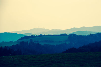 Scenic view of mountains