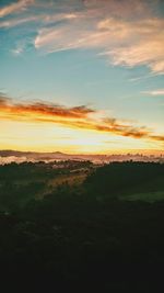 Scenic view of landscape at sunset