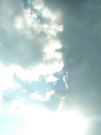 Low angle view of clouds in sky