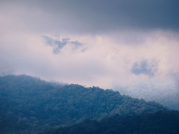 Low angle view of mountain against sky