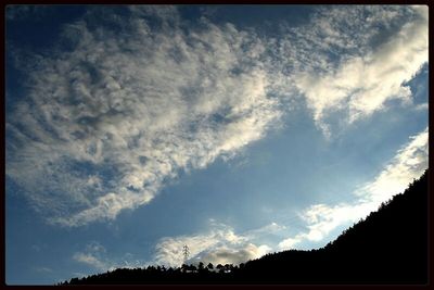 Low angle view of cloudy sky